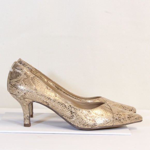 Easy Street Women's Snakeskin Pointed Toe Reptile Print Low Heel Pumps Size 8.5N - Picture 4 of 8